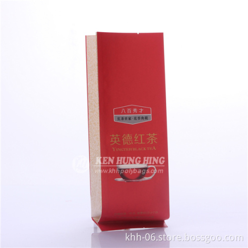 kraft paper bag with zipper for tea